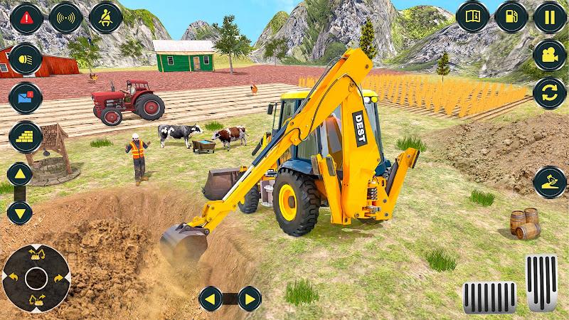 Village Excavator JCB Games ekran görüntüsü 2