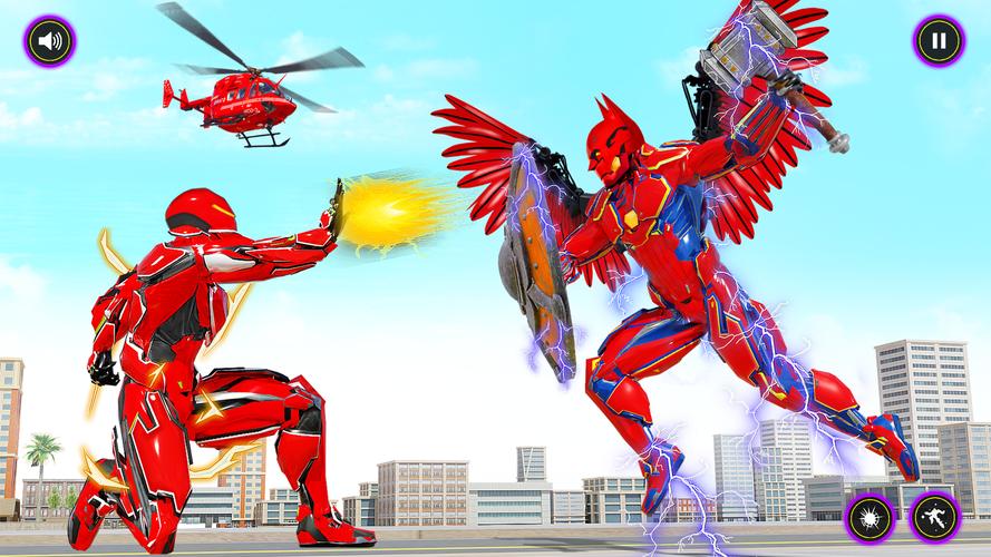 Flying Pigeon Robot Car Game captura de pantalla 