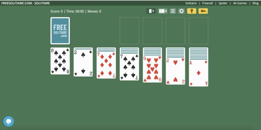 FreeSolitaire.com：易於移動的紙牌遊戲比比皆是