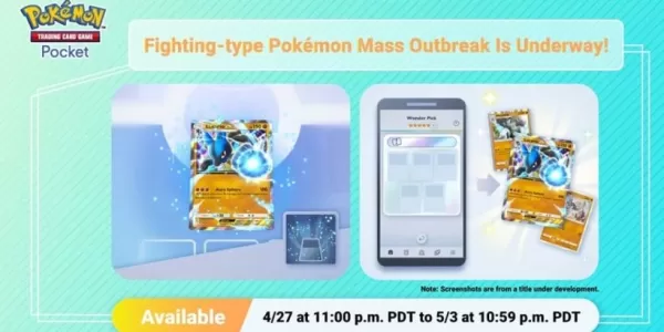전투 유형 대량 발발 이벤트 이제 Pokémon TCG 주머니에 살고 있습니다.
