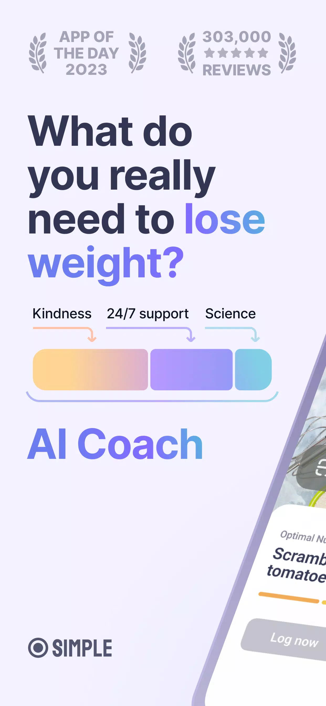 Simple: Weight Loss Coach экрана 1