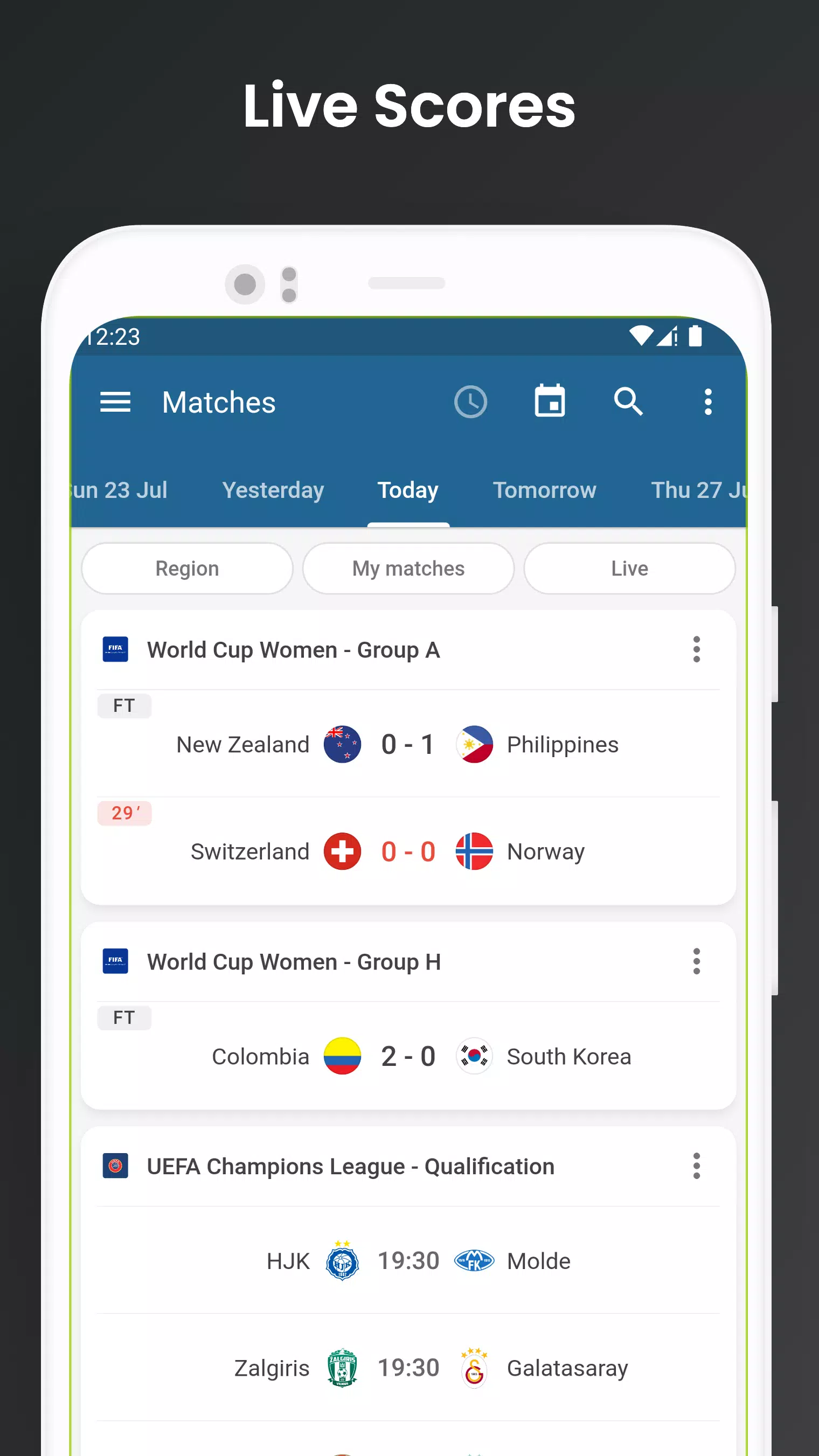 Screenshot Footba11 - Soccer Live Scores 1
