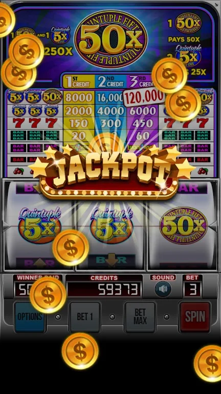 Quintuple 50x Free Slots स्क्रीनशॉट 2