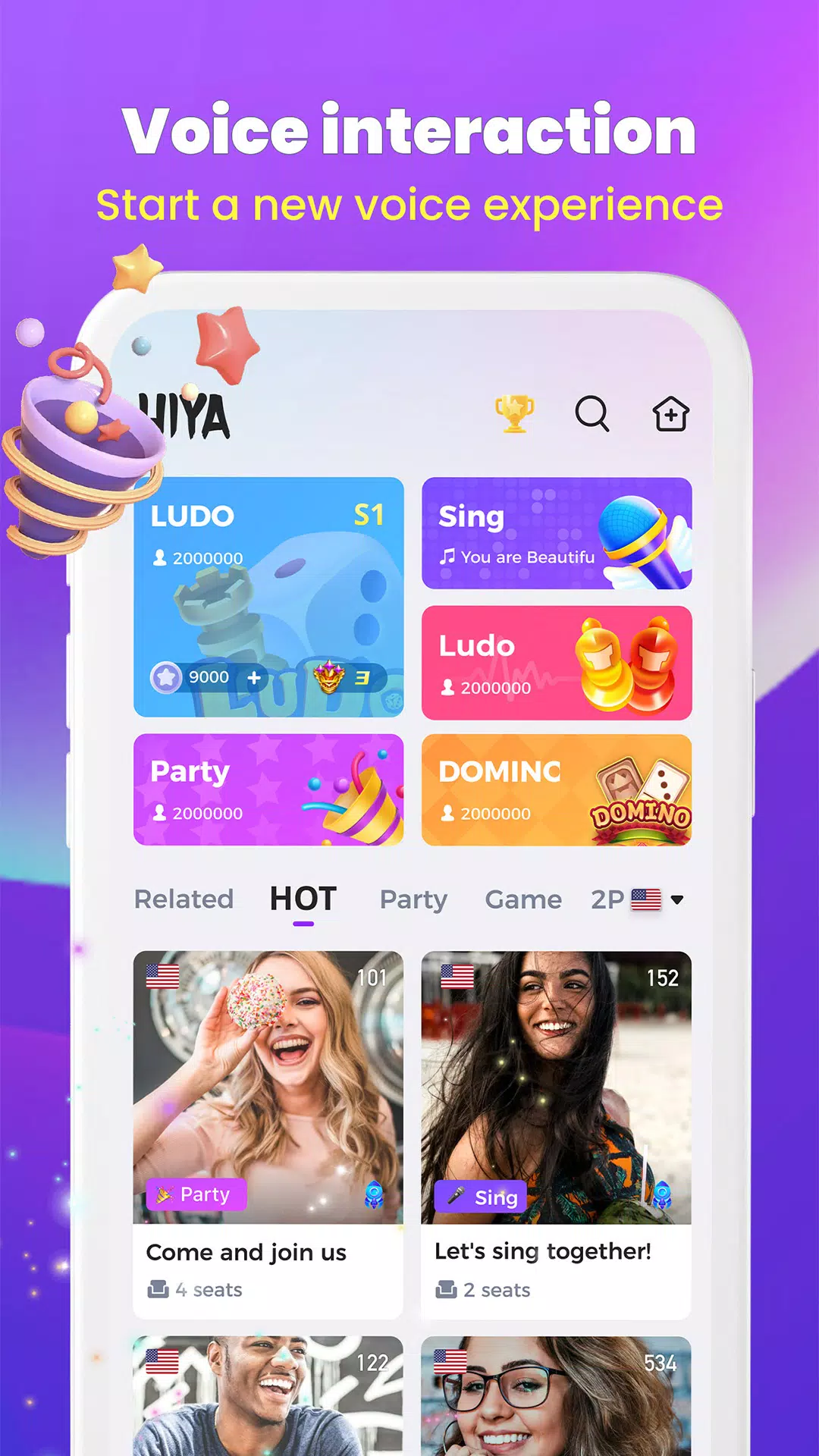 Screenshot Hiya-Group Voice Chat 1