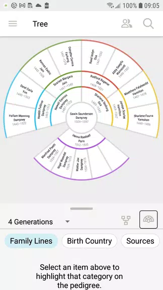 Древо FamilySearch экрана 1