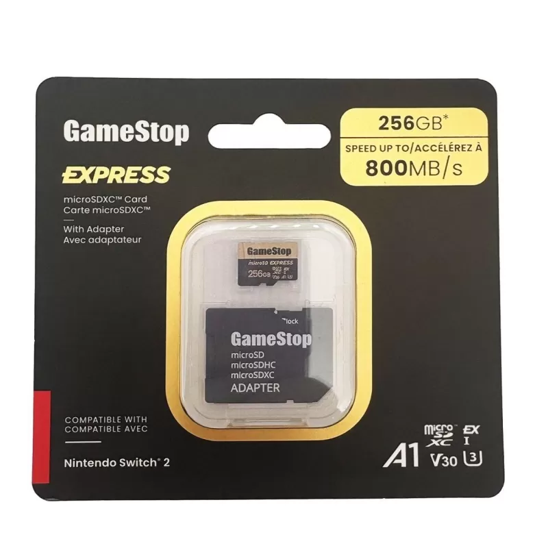GameStopは、スイッチ2の起動用のMicroSD Expressカードを事前に事前注文します