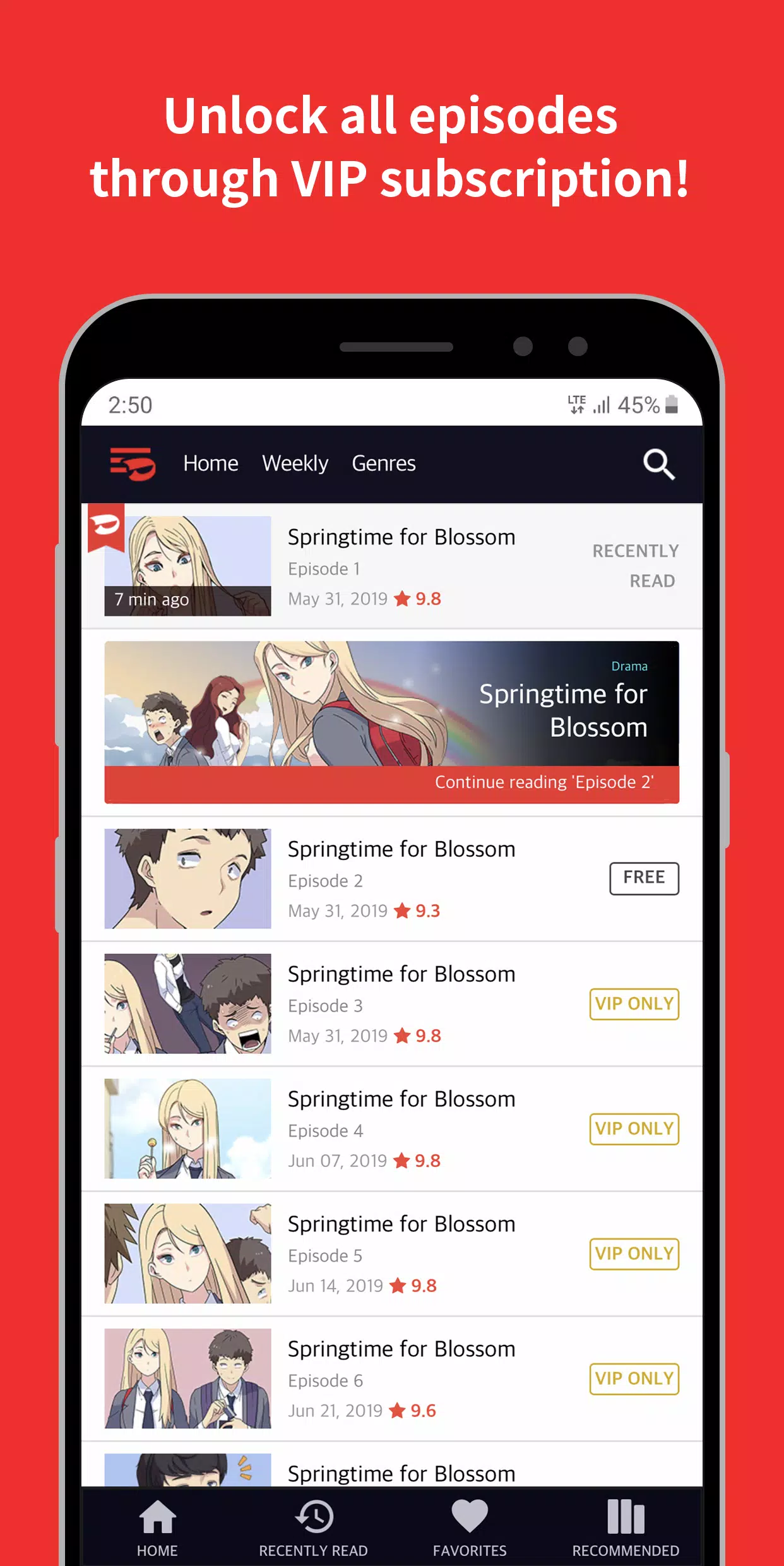 Toomics screenshot 2