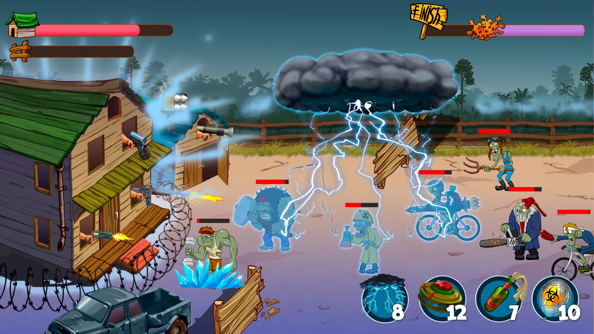 Zombie Rush Village Defense ảnh chụp màn hình 3