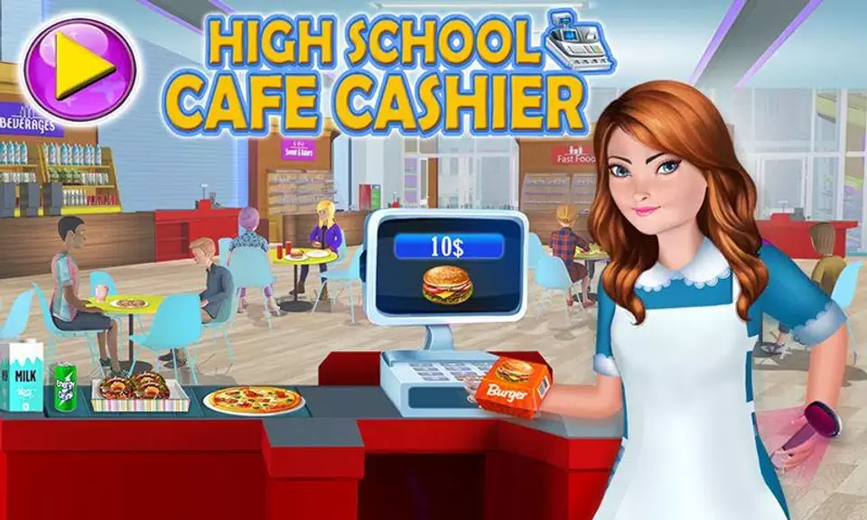 High School Cafe Cashier Games ဖန်သားပြင်ဓာတ်ပုံ 4