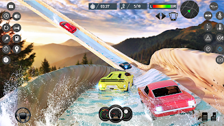 Water Slide Car Race games স্ক্রিনশট 2