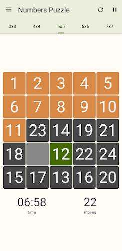 15 Number puzzle sliding game captura de pantalla 