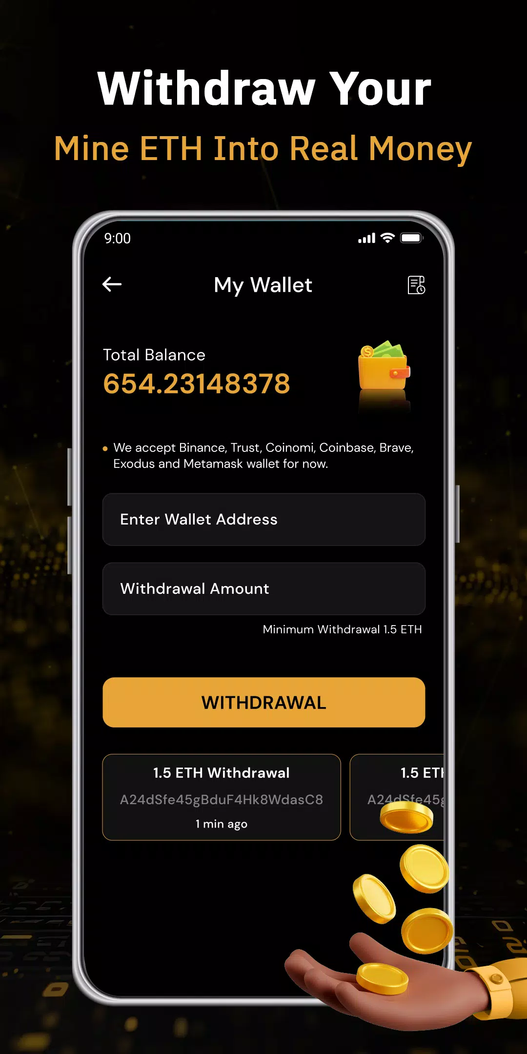 ETH Cloud Miner- Earn Ethereum应用截图第3张