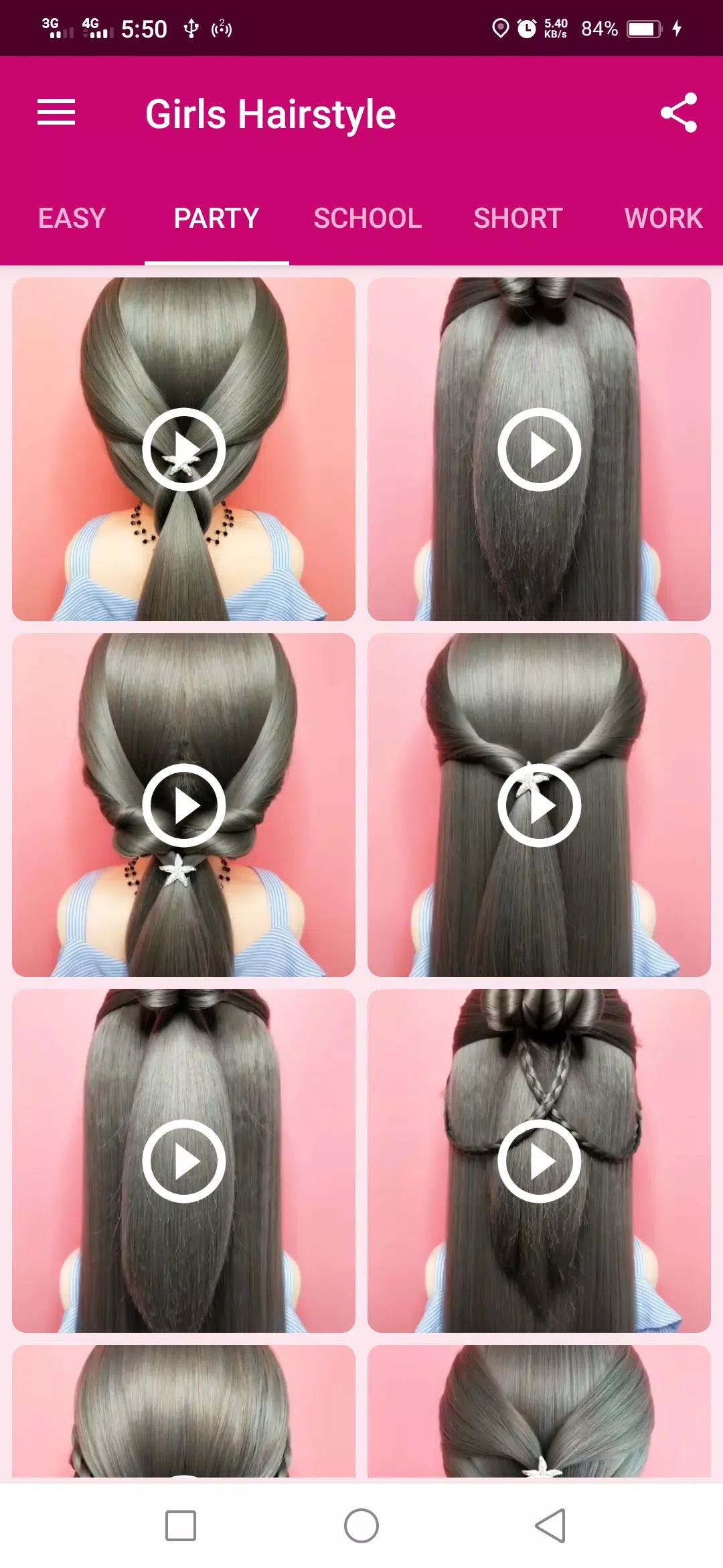 Girls Hairstyle captura de pantalla 