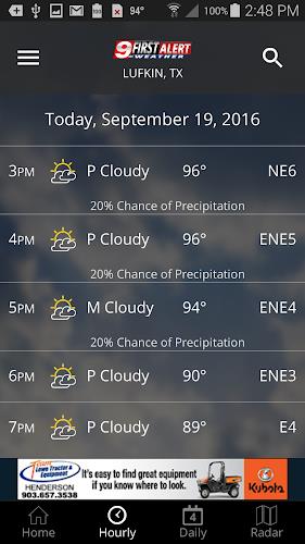 KTRE 9 First Alert Weather ekran görüntüsü 2