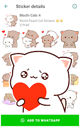 Mochi Cat Stickers for WhatsAp স্ক্রিনশট 1