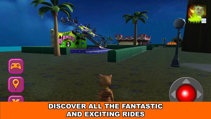 Halloween Cat Theme Park 3D Screenshot 3