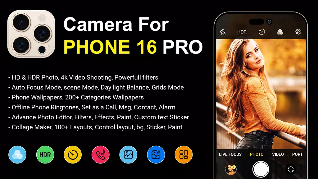 Camera iPhone 16 - OS18 Camera screenshot 1
