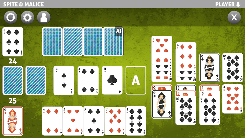 spite and malice card game Screenshot 2