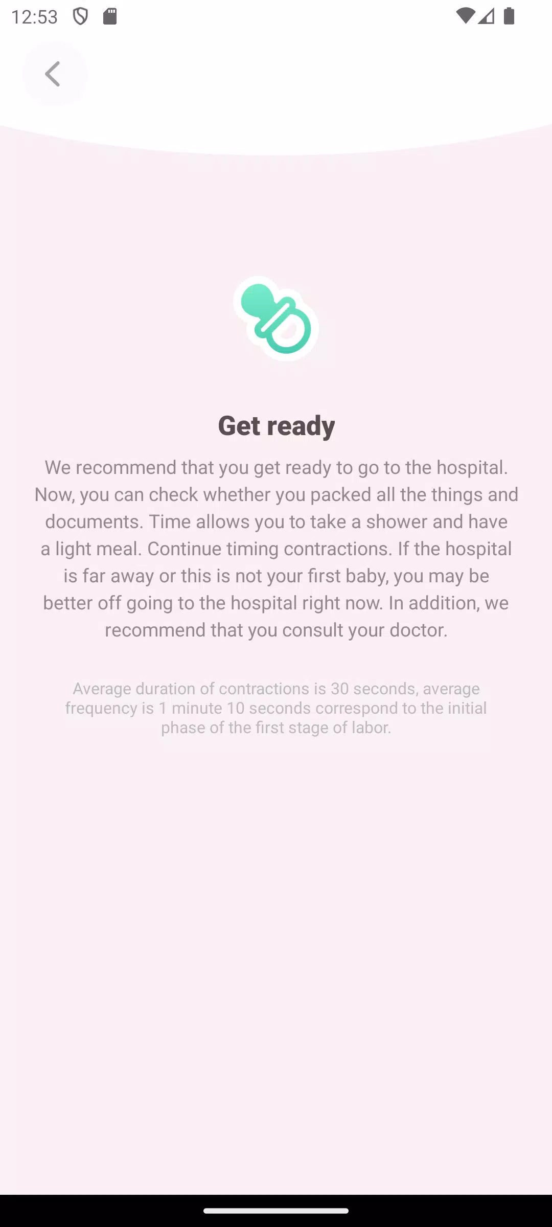 Contraction Timer & Counter 9m Screenshot 4