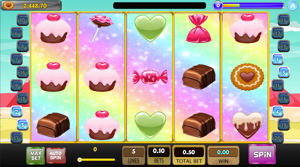 Candy Sweet Slot machine экрана 2