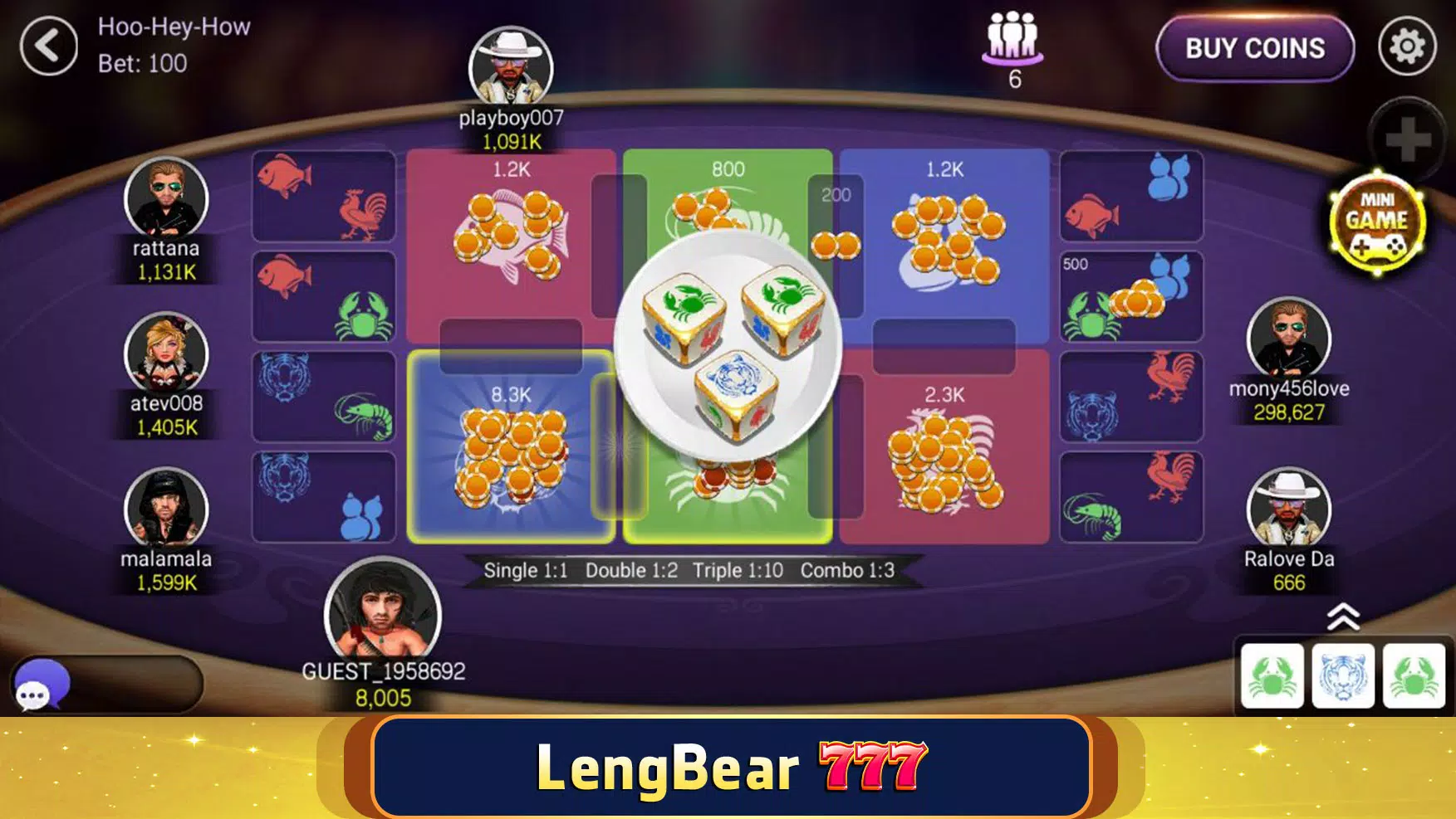 LengBear 777 - Khmer Games captura de pantalla 