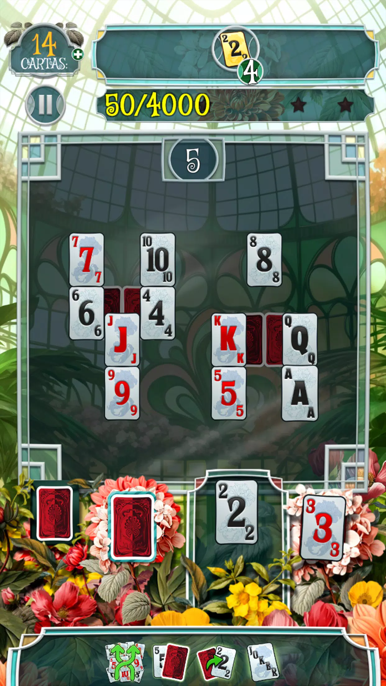 Greenhouse Solitaire TriPeaks ဖန်သားပြင်ဓာတ်ပုံ 3