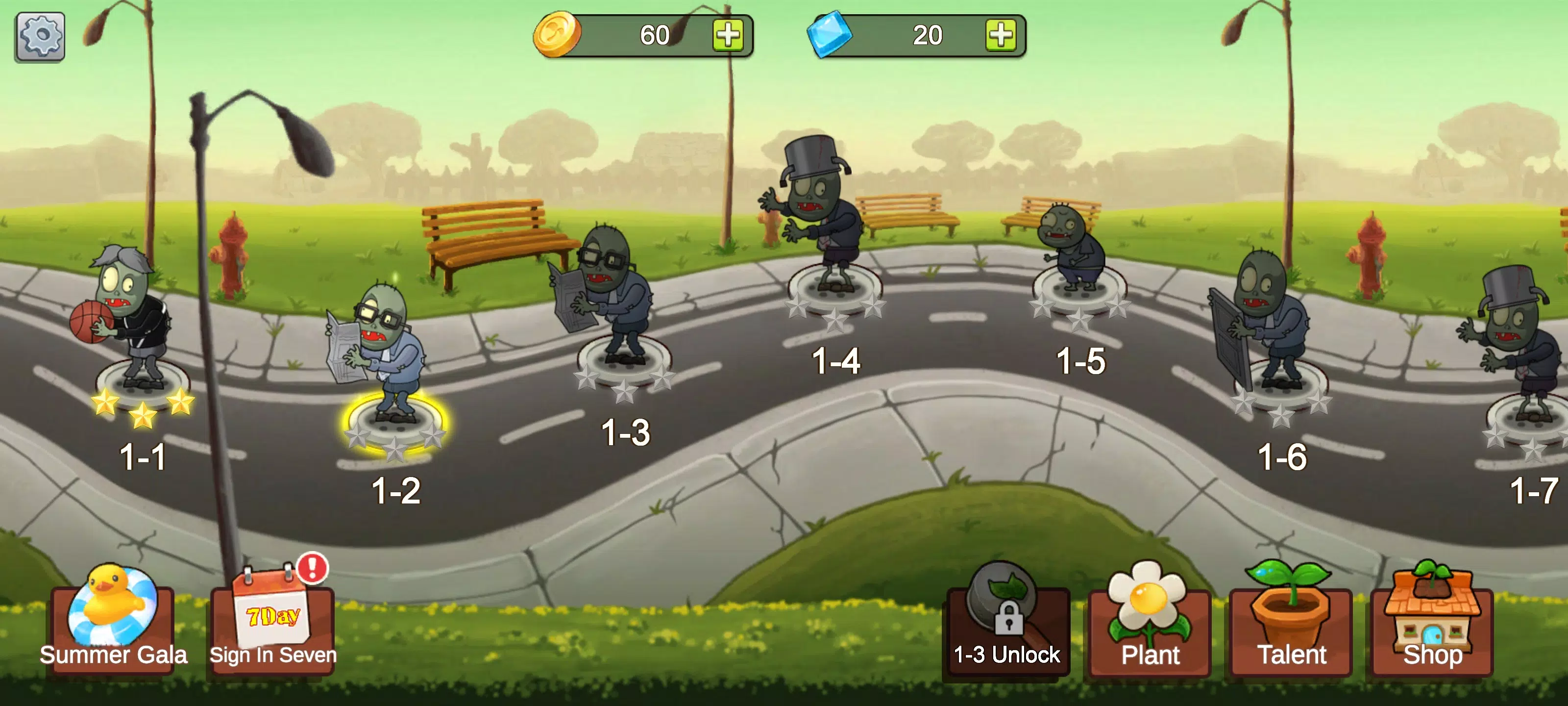 Merge Plants – Defense Zombies экрана 1