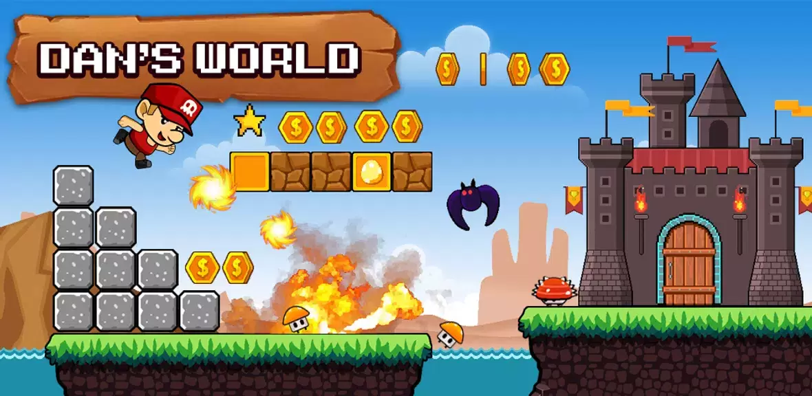 Super Dan's World - Run Game Screenshot 1