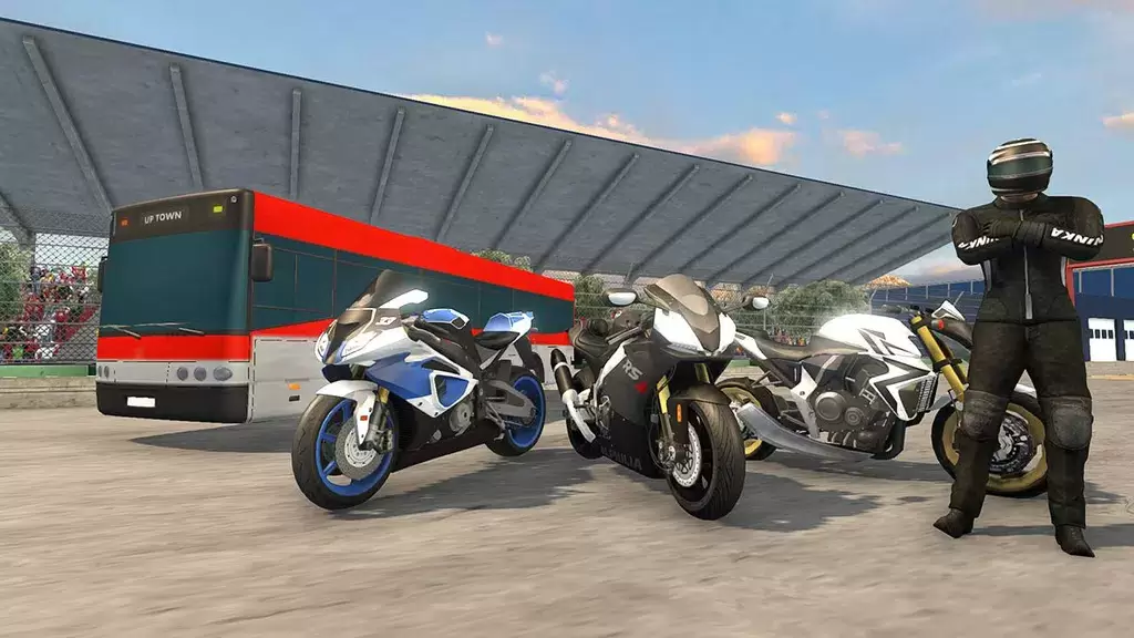 Bike VS Bus Racing Games ảnh chụp màn hình 2