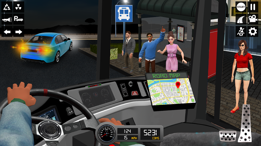 Driving Simulator 3d Bus Games экрана 2