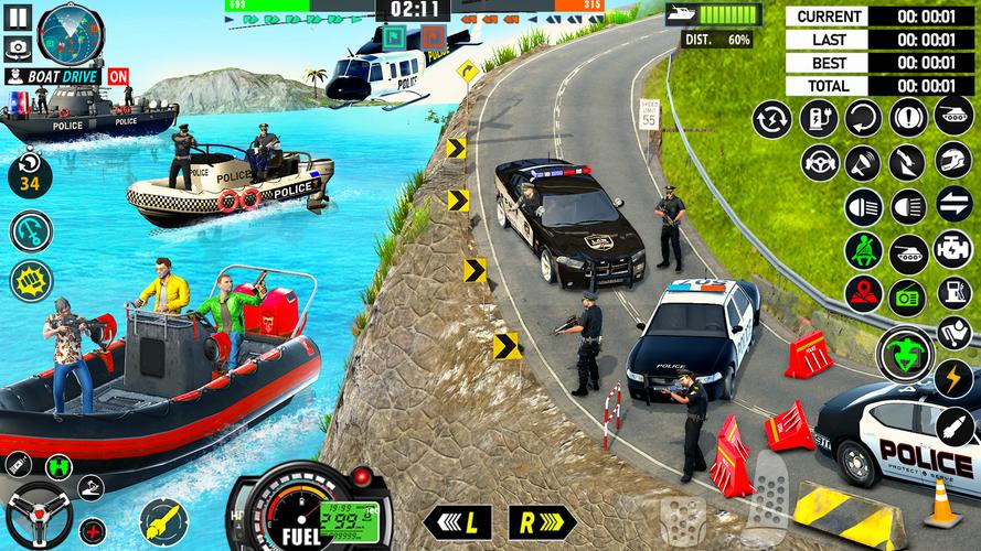 Police Boat Chase Crime Games captura de pantalla 