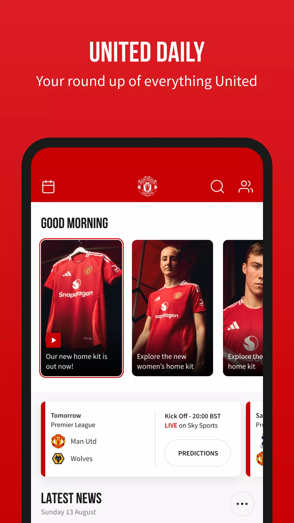 Manchester United Official App экрана 3