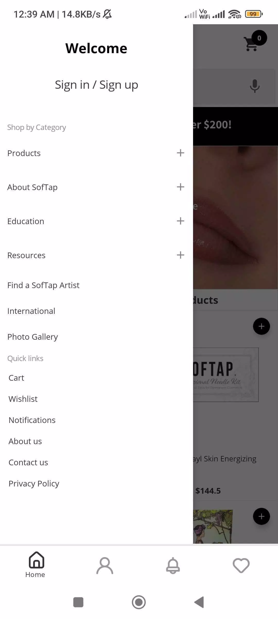 Screenshot SofTap 2