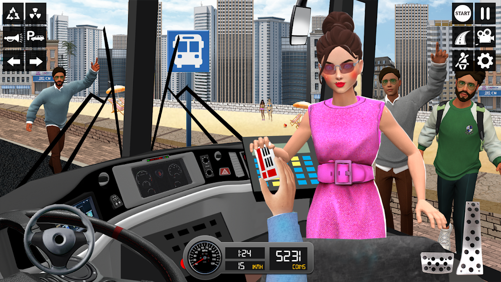 Driving Simulator 3d Bus Games ảnh chụp màn hình 1