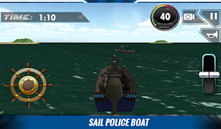 Police Boat Shooting Games 3D ekran görüntüsü 4