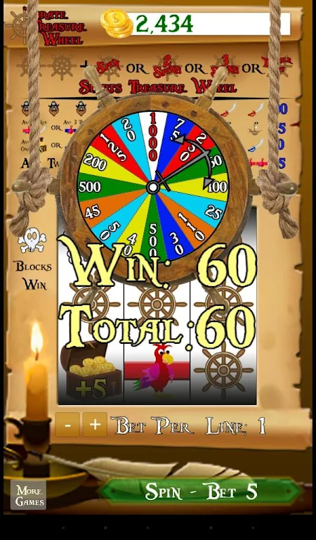 Pirate Treasure Wheel ဖန်သားပြင်ဓာတ်ပုံ 2