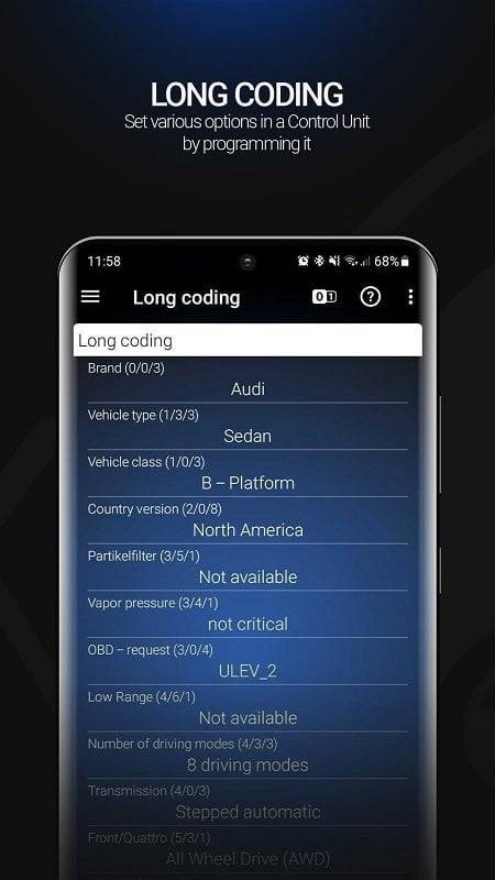 OBDeleven car diagnostics экрана 3