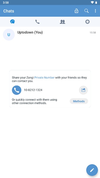 Zangi Private Messenger Captura de tela 3