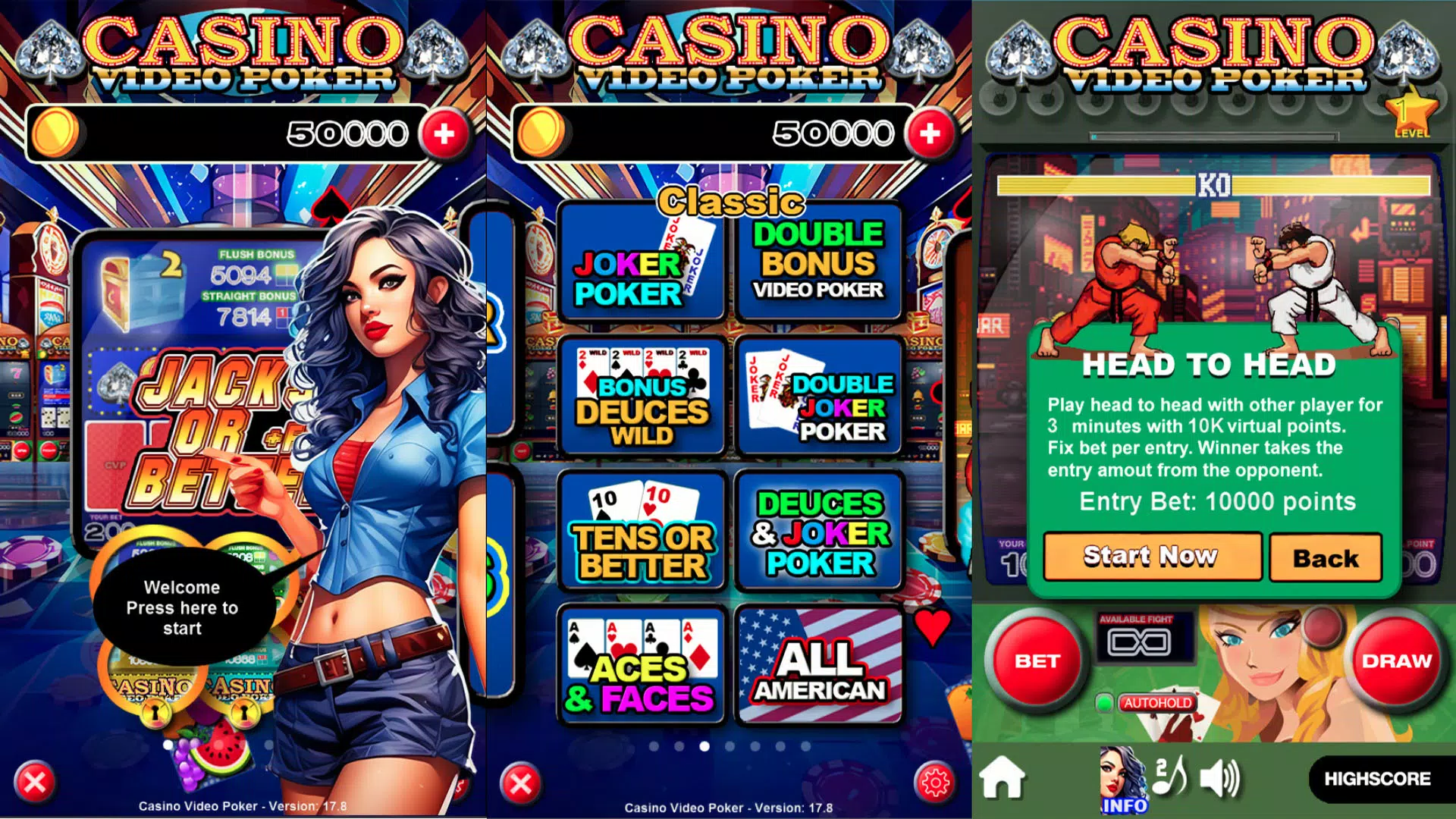 Casino Video Poker экрана 1