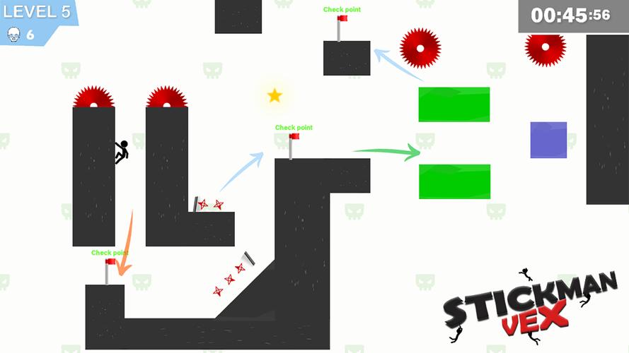 Stickman Impaled : Vex экрана 3
