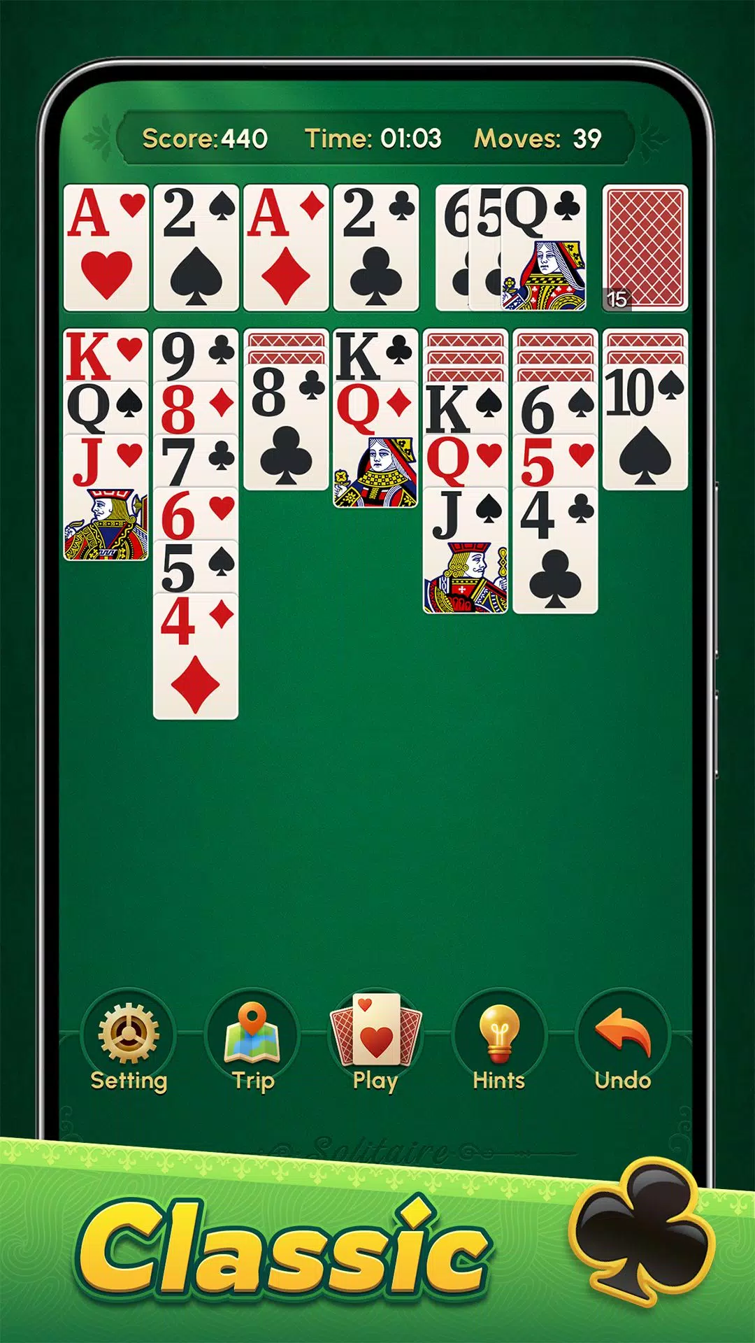 Classic Solitaire: Regal Card zrzut ekranu 1