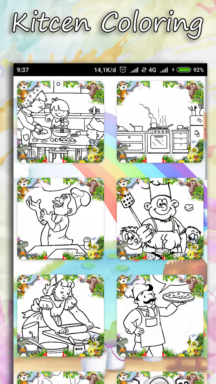 Coloring Kitchen Cooking page स्क्रीनशॉट 3