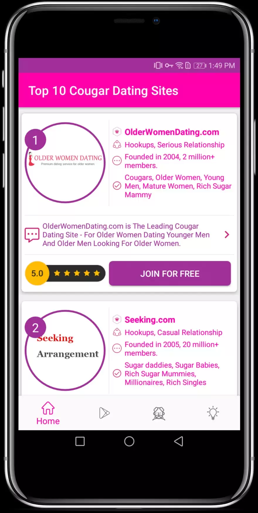 Cougar Dating Apps for Mature & Older Women Screenshot 1