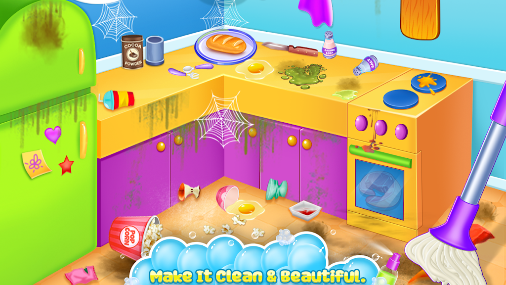 Home cleaning game for girls captura de pantalla 