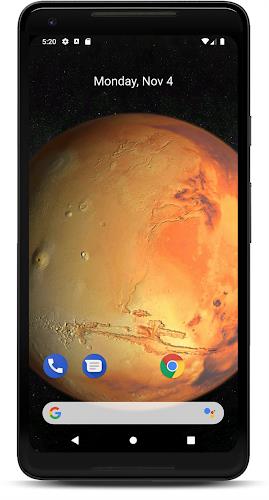 Mars 3D live wallpaper captura de pantalla 