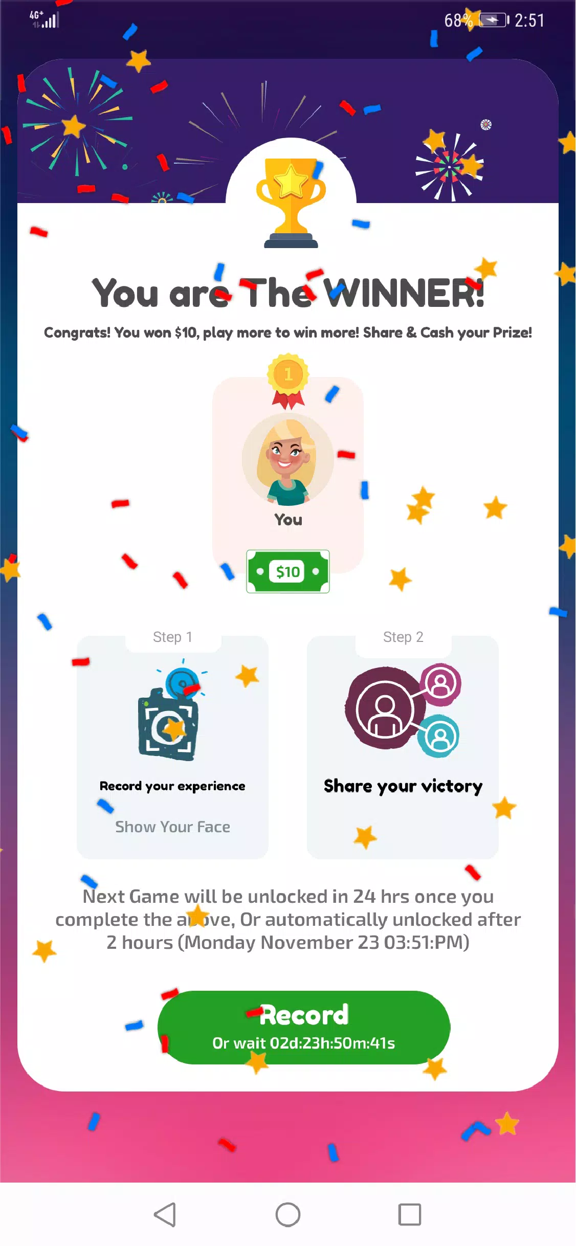 Play and Win экрана 4