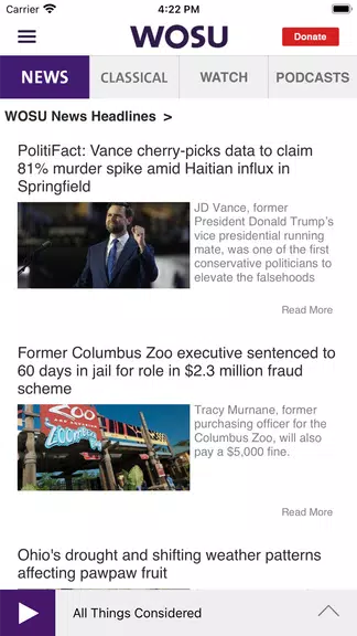 WOSU Public Media App zrzut ekranu 1