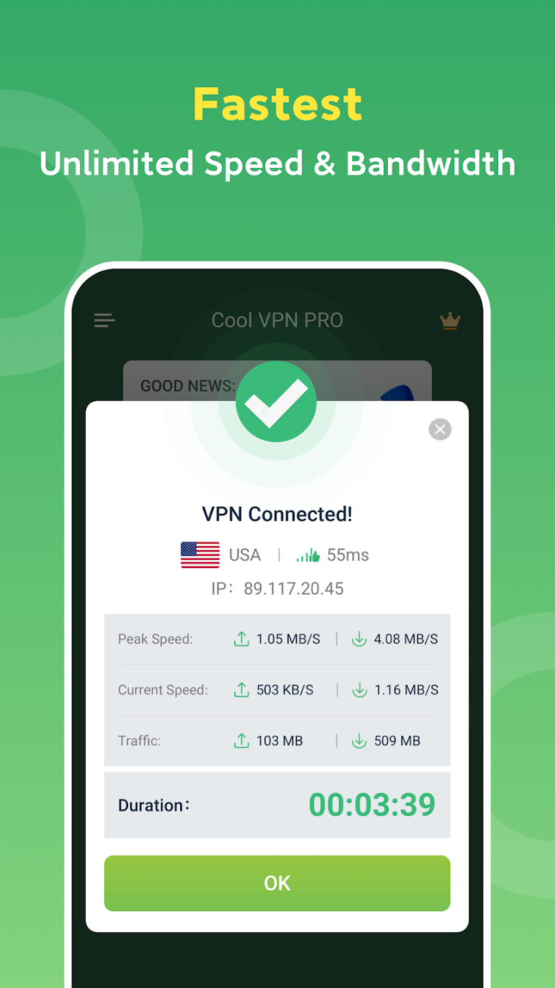 Cool VPN Pro: Secure VPN Proxy Screenshot 2