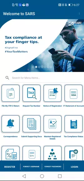 SARS Mobile eFiling screenshot 2