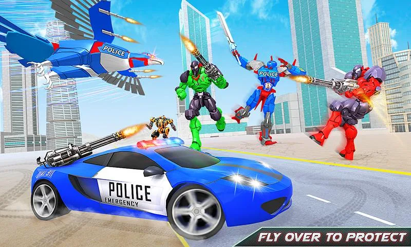 Screenshot Flying Eagle Robot Car Games 3